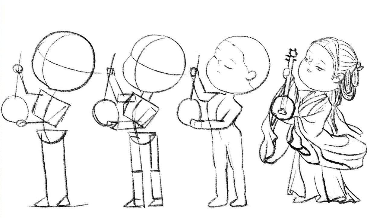 古风少女水墨画（图ZMzk5MzMxMjQw） - 商业插画 - 站酷设计师Aja阿贾原创素材 - 站酷ZCOOL