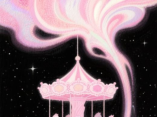 晕染的浪漫插画