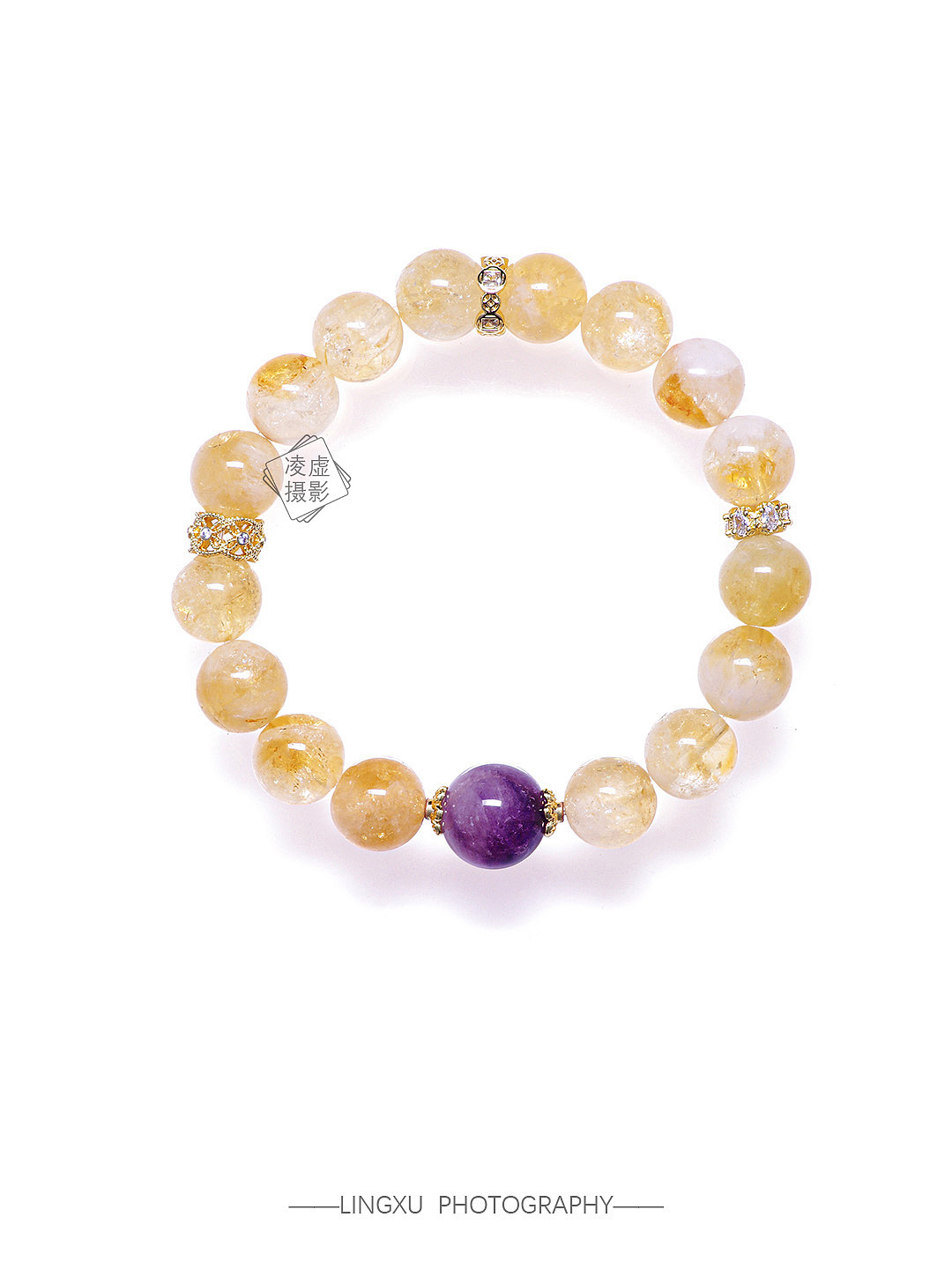 水晶手串白底图