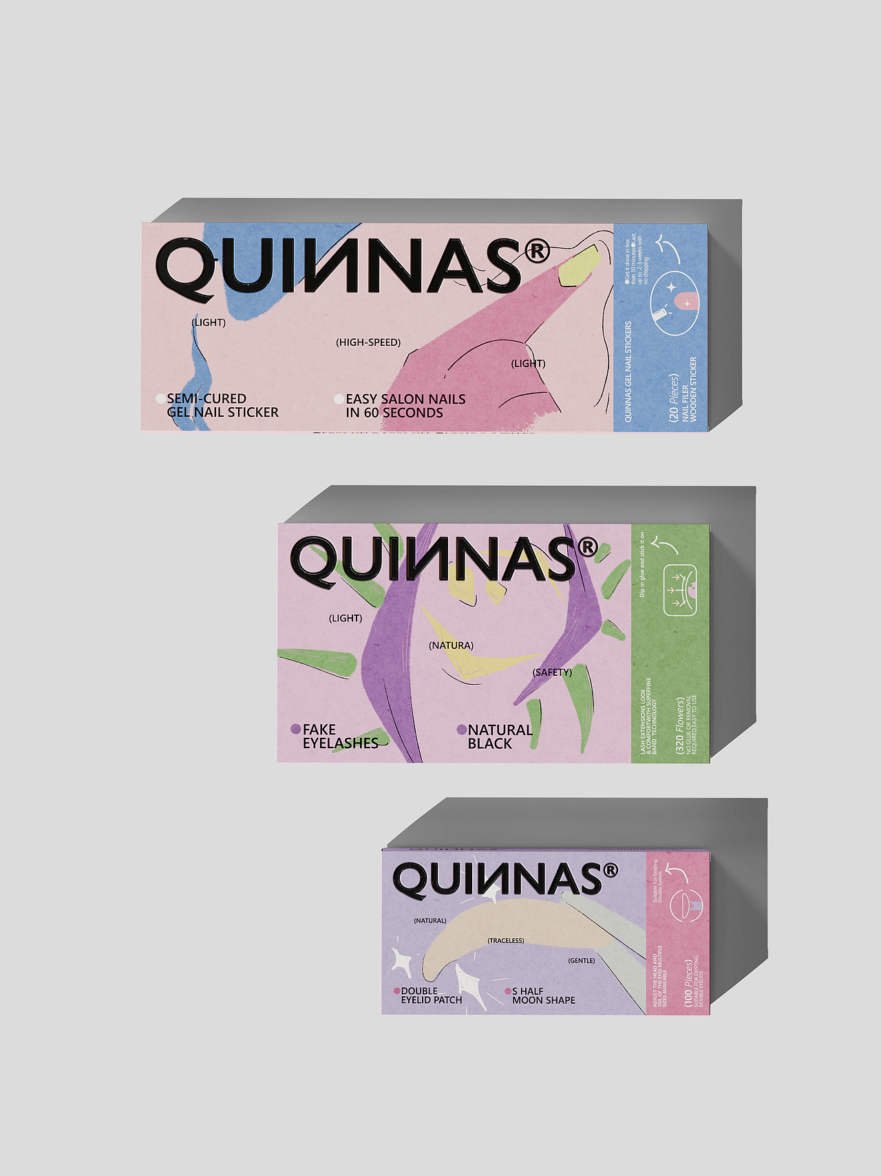 QUINNAS 美妆，美甲品牌设计（图ZMzk5MzM3ODYw） - 品牌 - 站酷设计师不知名商店原创素材 - 站酷ZCOOL