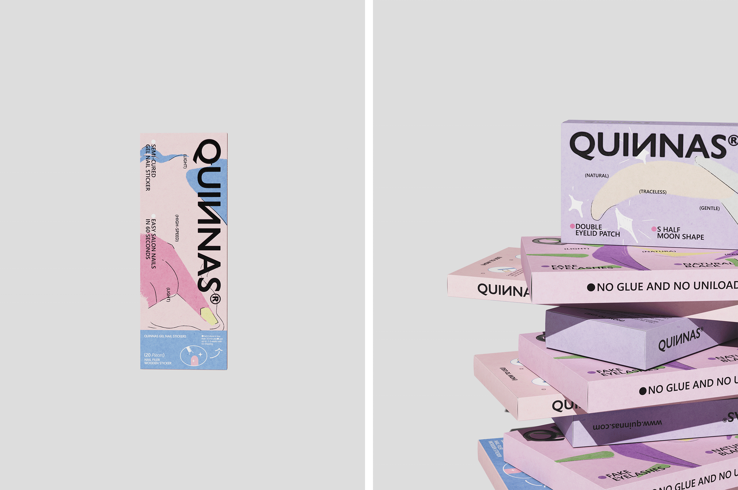 QUINNAS 美妆，美甲品牌设计（图ZMzk5MzM3ODc2） - 品牌 - 站酷设计师不知名商店原创素材 - 站酷ZCOOL