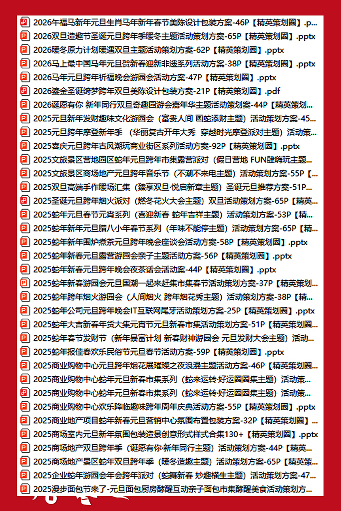 275份2026最新版元旦跨年系列营销活动美陈方案