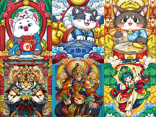 国潮插画横版合集-第三弹