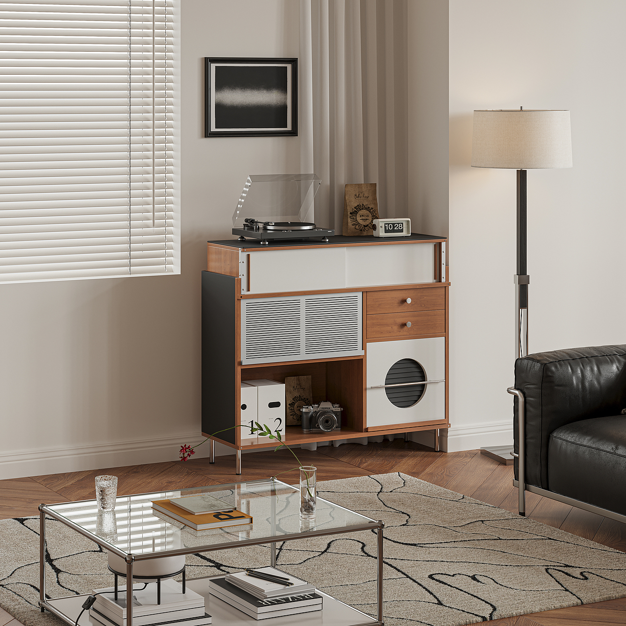 原木现代拼色斗柜（图ZMzk5MzY0OTQw） - 生活用品 - 站酷设计师谷及家居原创素材 - 站酷ZCOOL