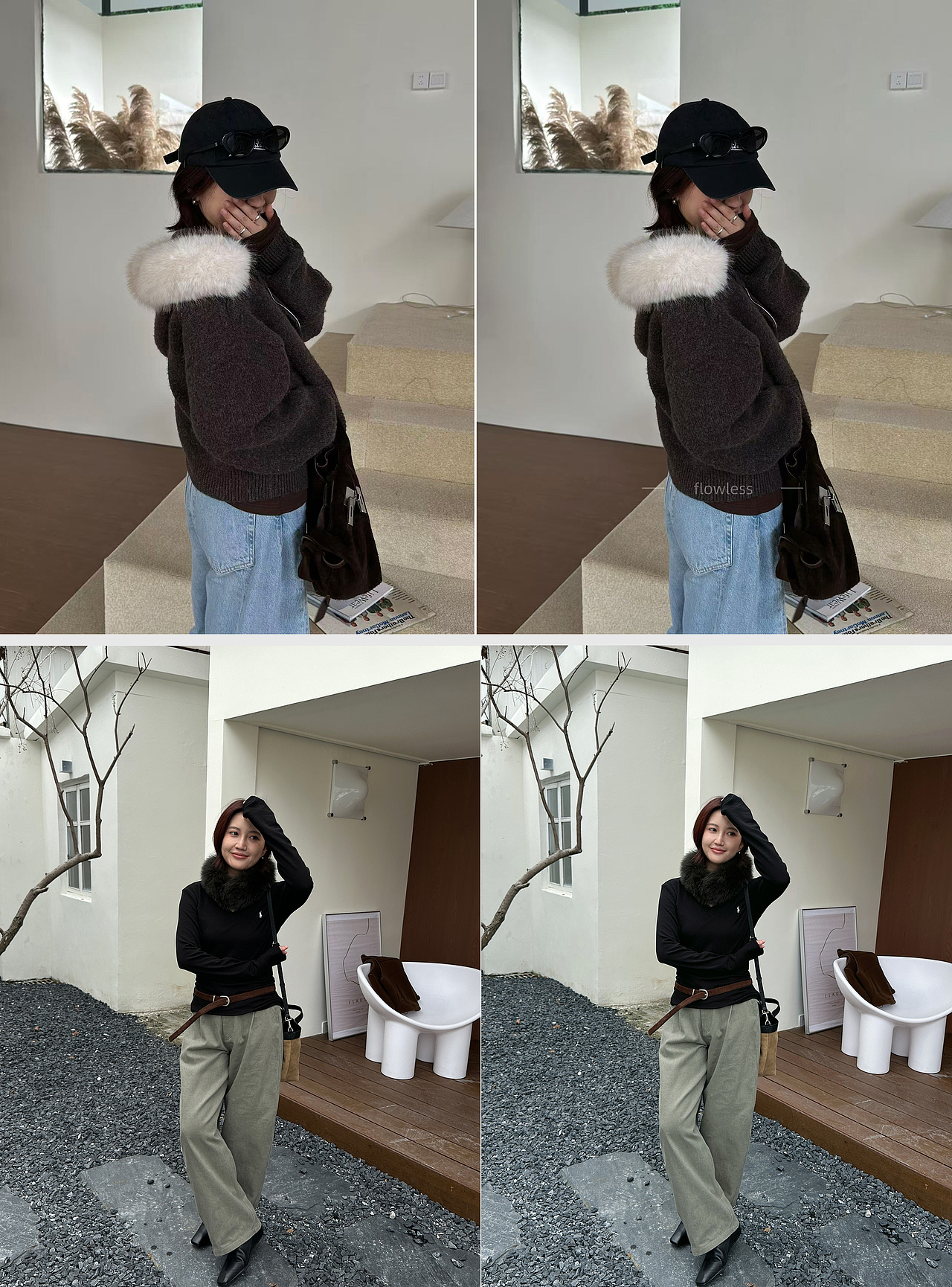 服装挂拍3D模特平铺白底修图改色P图磨皮去皱液化对比