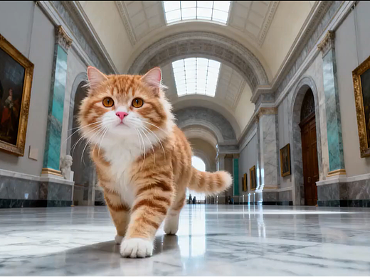 橘猫奇遇：卢浮故宫梦