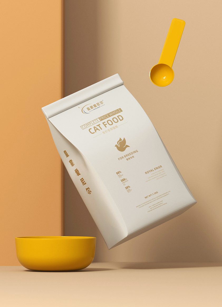 猫粮宠物食品袋装包装设计