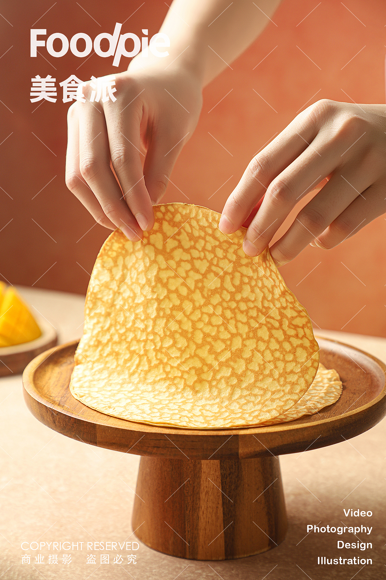 烘焙摄影 | 榴莲千层芒果可露丽西点 禾木记