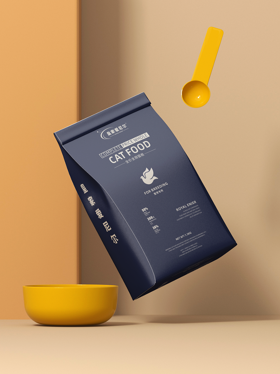 猫粮宠物食品袋装包装设计