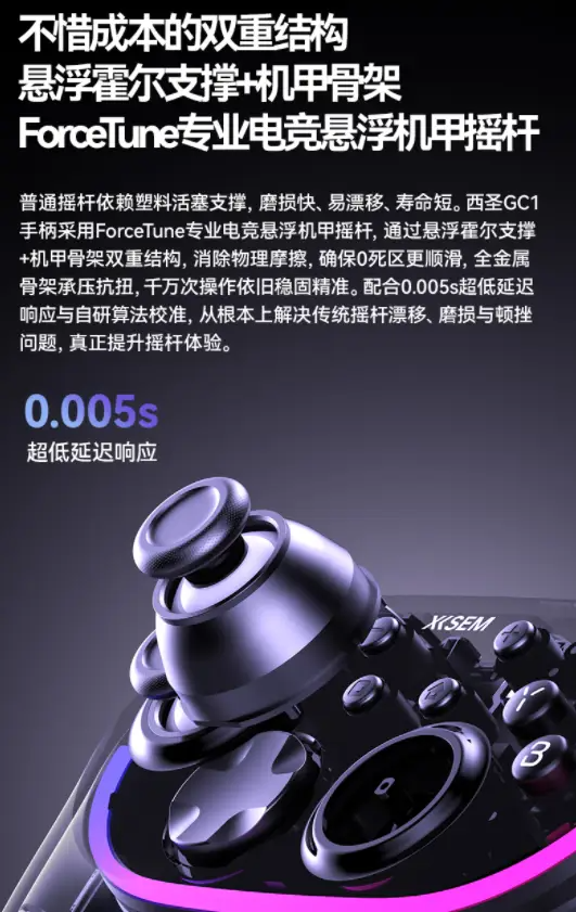 西圣发布GC1专业游戏手柄：软硬双擎驱动，百元价位实现千元体验（图ZMTUzMDA0ODg=） - 评测 - 站酷设计师咕噜小熊原创素材 - 站酷ZCOOL