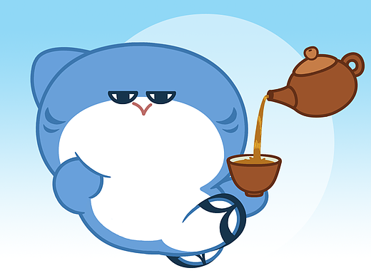 小白鲨IP表情动画-白鲨食品，老广童年