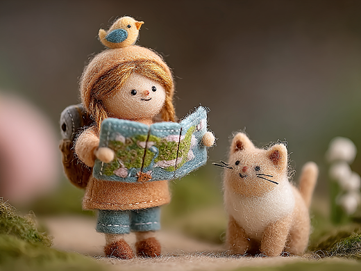 AIGC毛毡动画练习