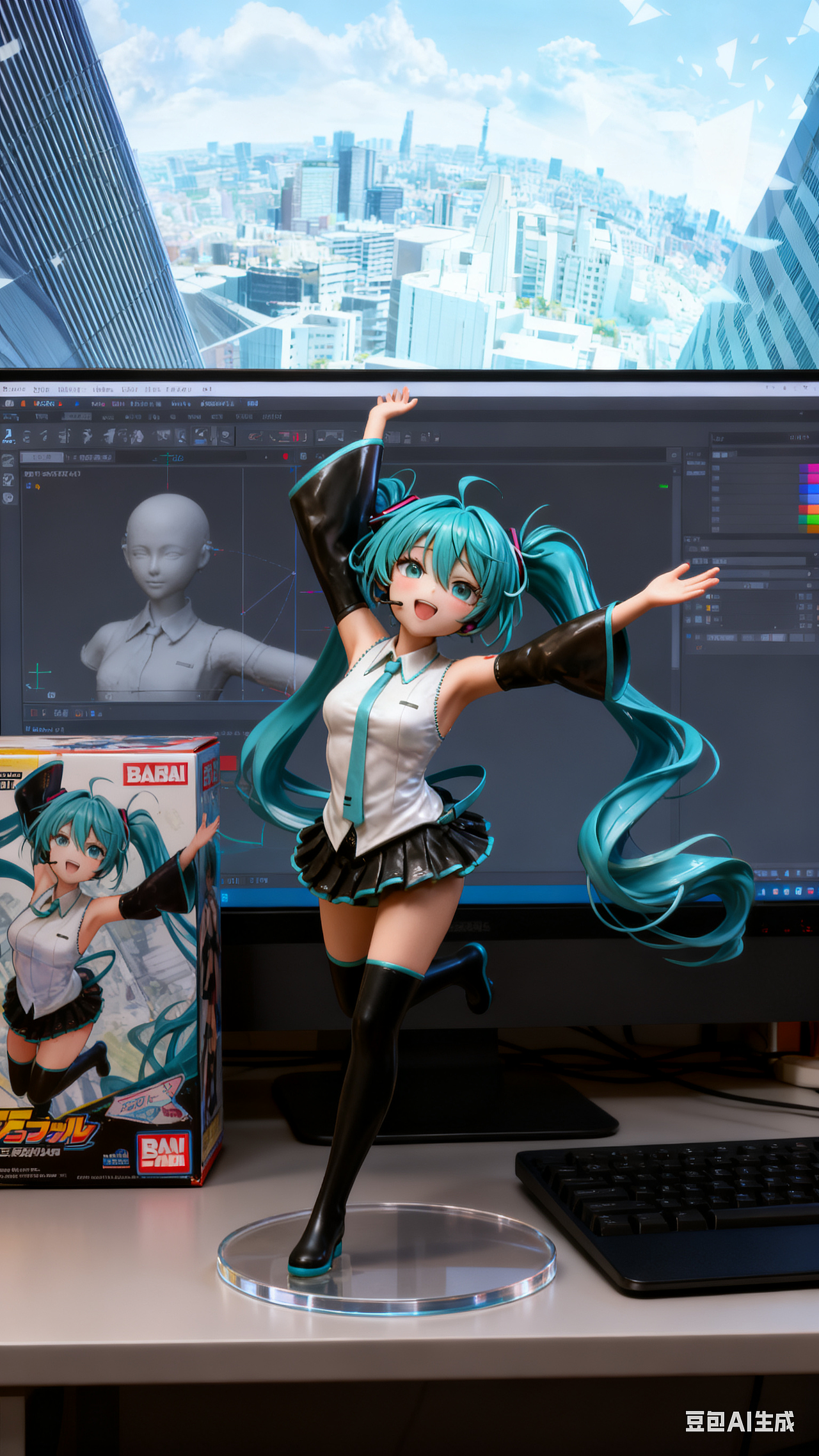 初音（图ZMzk5NDQ4MjI0） - AI作品 - 站酷设计师羽冰卍原创素材 - 站酷ZCOOL