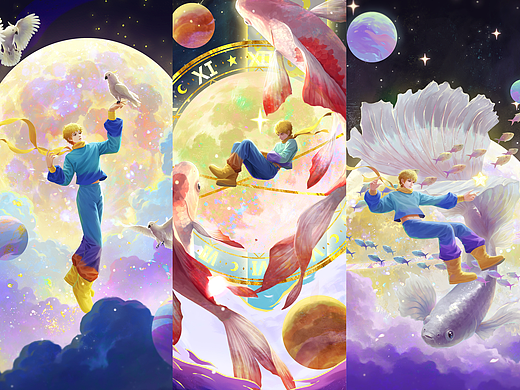 《月影星光》原创系列插画