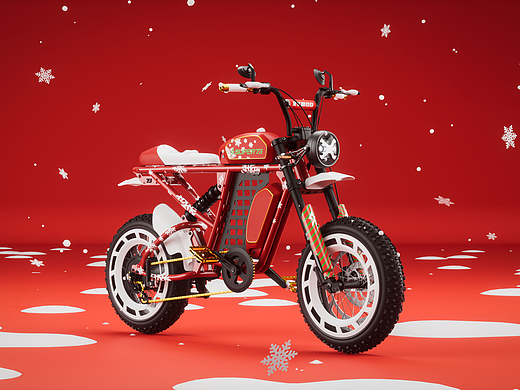 圣诞节电动车配色创意概念图