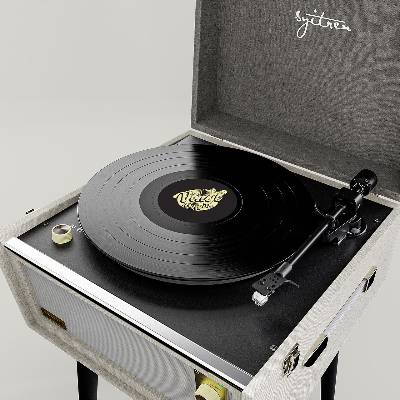 立式唱片机建模渲染