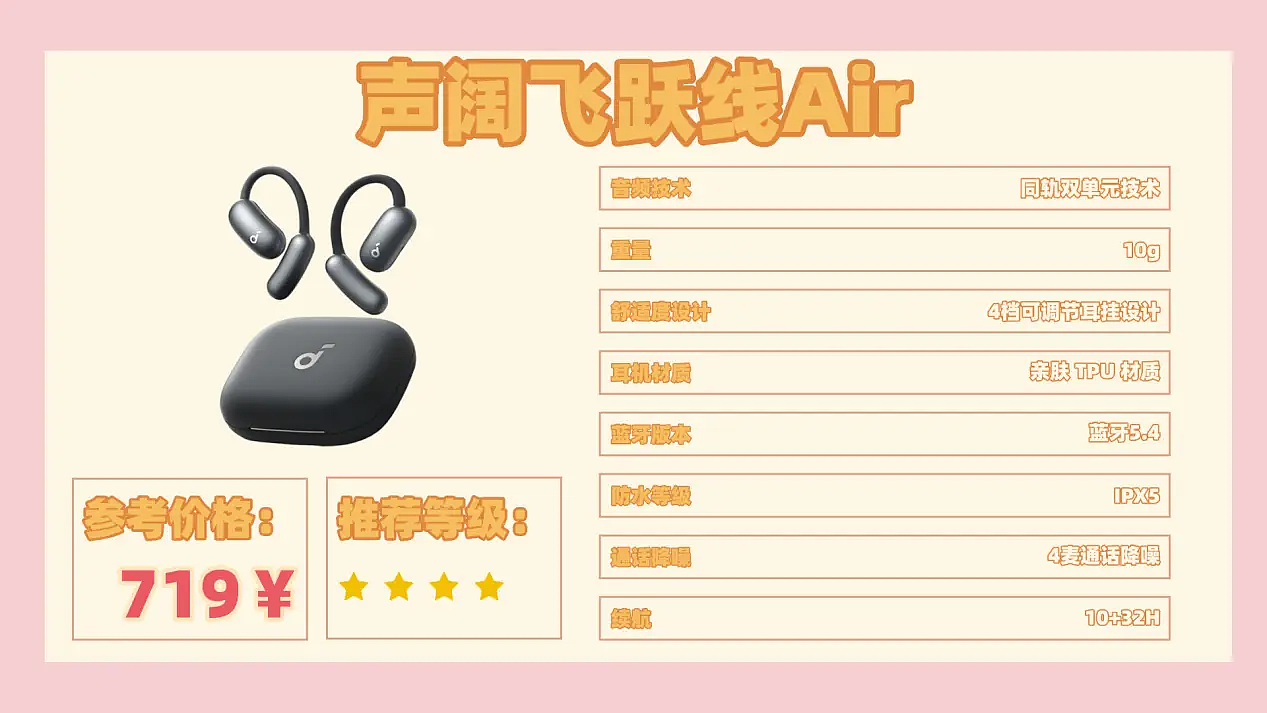 2025开放式蓝牙耳机选不明白？十款优秀开放式耳机推荐