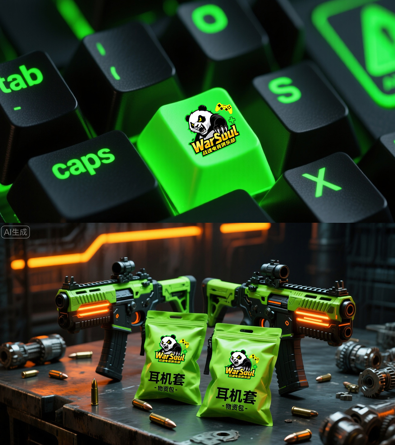 AIGC-電競品牌設(shè)計【戰(zhàn)魂電競俱樂部】（圖ZMzk5NDYwNzI0） - AI作品 - 站酷設(shè)計師鐘小藝原創(chuàng)素材 - 站酷ZCOOL