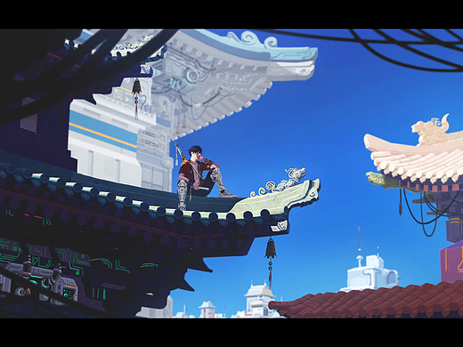 《术灵者》——风焰燃希,檐上望敌