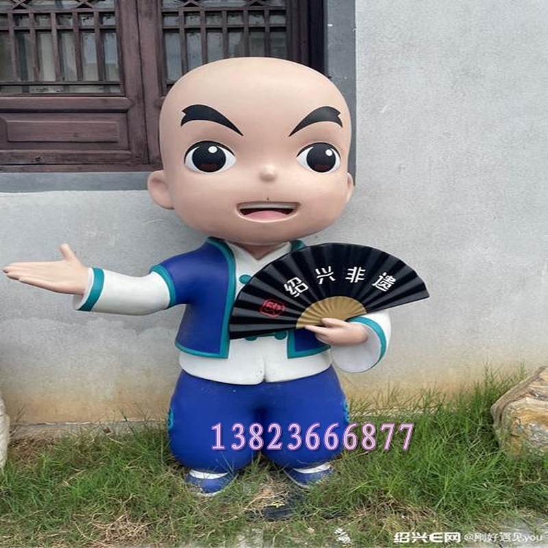 武馆武术人物影视城IP道具卡通玻璃钢黄飞鸿公仔雕塑