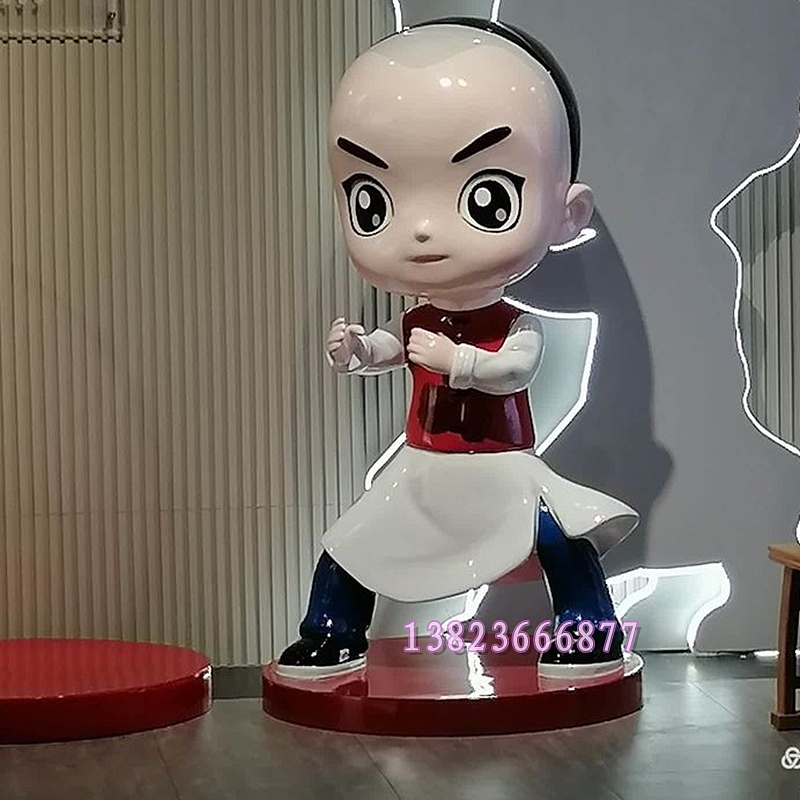 武馆武术人物影视城IP道具卡通玻璃钢黄飞鸿公仔雕塑