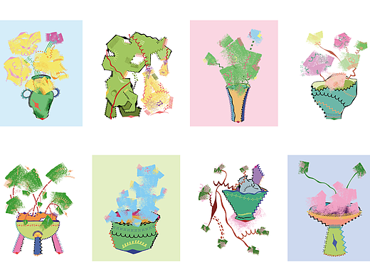 中式电子迷幻插画—摇滚花园