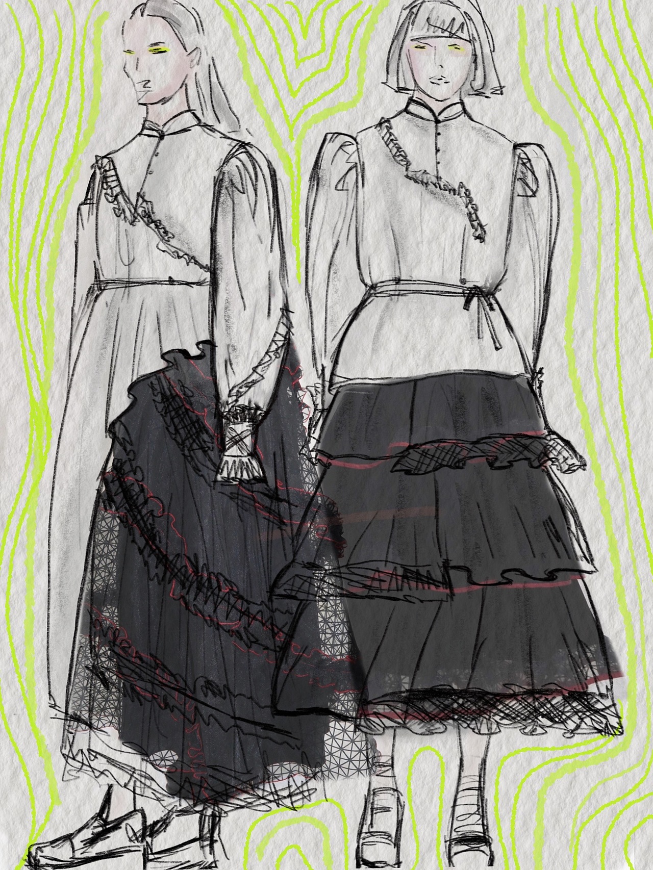 MEIKEIIN原创立体褶皱set up