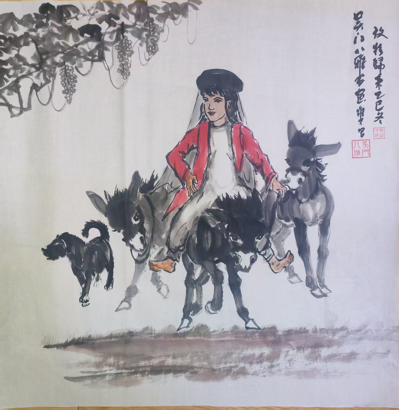 《特克斯牧驴女孩》邹维才创作视频,