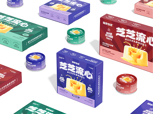 35 Design|喵食物语·芝芝流心罐|宠物 产品 包装