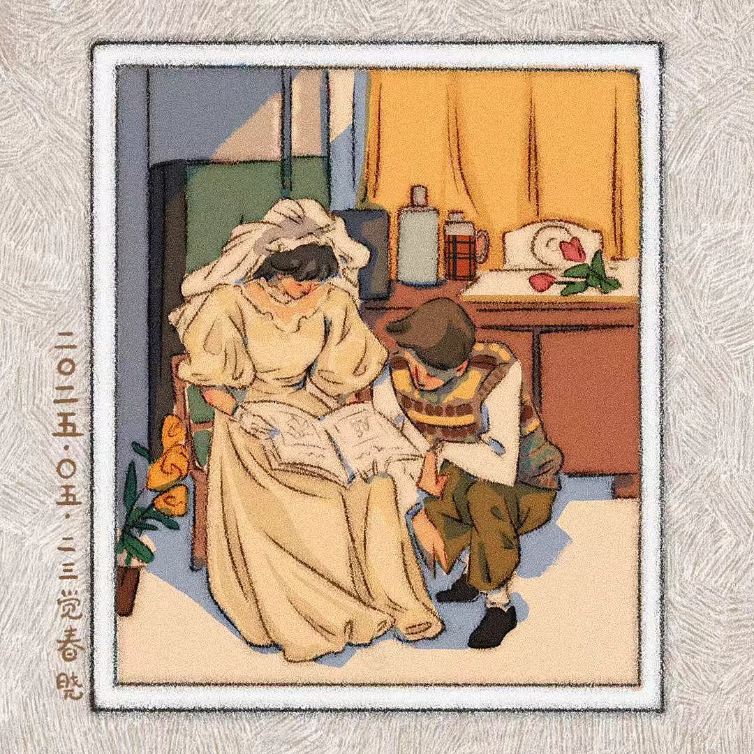 恋人（图ZMzk5NDkxNDAw） - 艺术插画 - 站酷设计师觉春晓spring原创素材 - 站酷ZCOOL