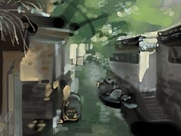 畫(huà)一個(gè)江南水鄉(xiāng)