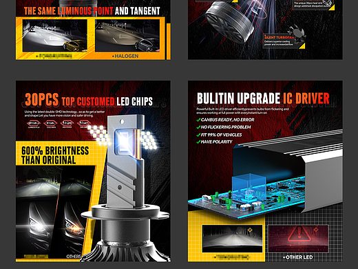 亚马逊汽车LED大灯