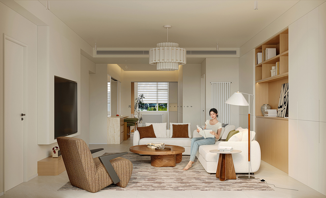 《解构现代美学 | 住宅全案设计个人效果图表现》（图ZMzk5NTAyNTQ0） - 家装设计 - 站酷设计师元逸视觉效果图原创素材 - 站酷ZCOOL