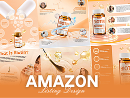美容与个护 生物素-Amazon亚马逊主副图A+设计案例