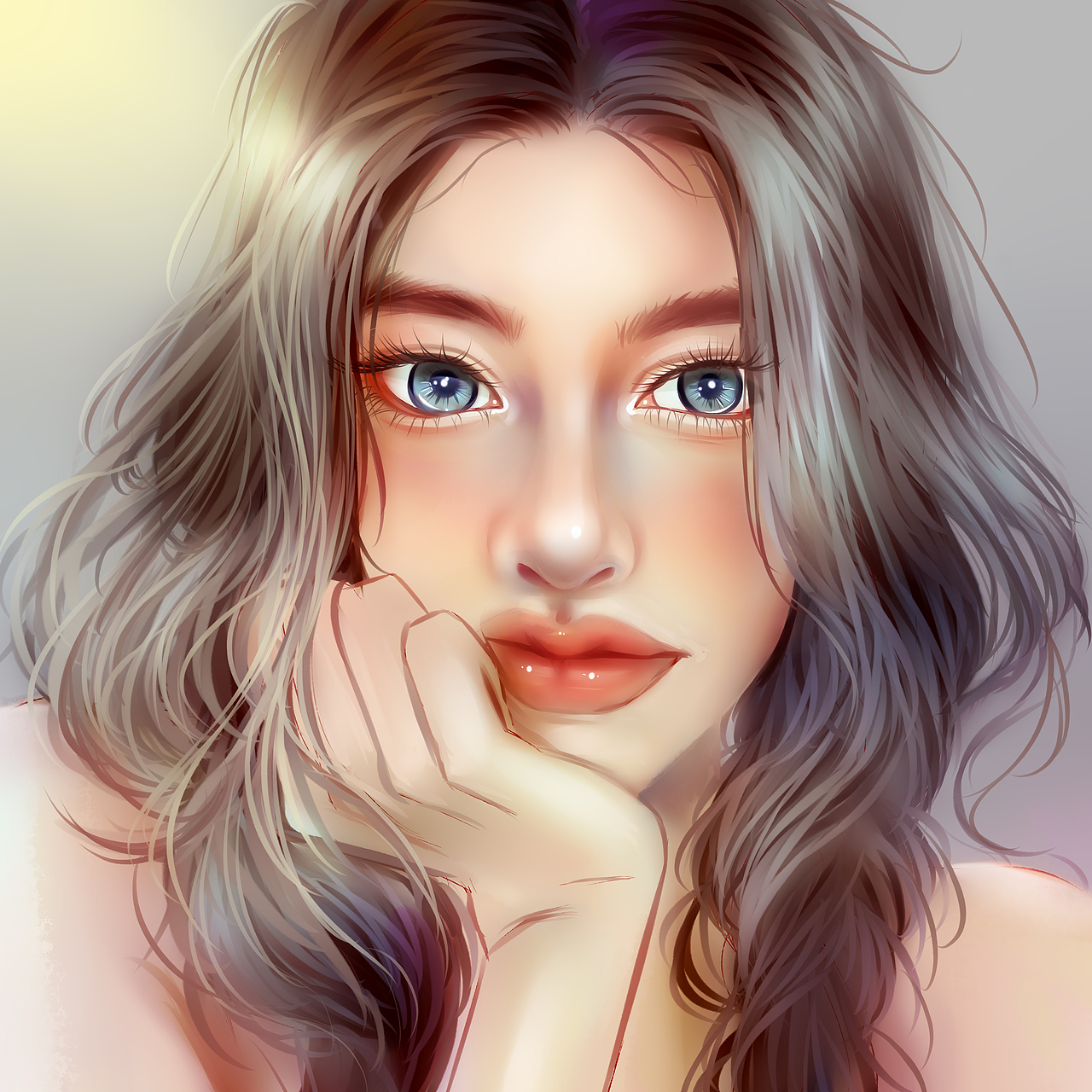 手绘头像（图ZMzk5NTI0MDQ0） - 创作习作 - 站酷设计师L伊香原创素材 - 站酷ZCOOL