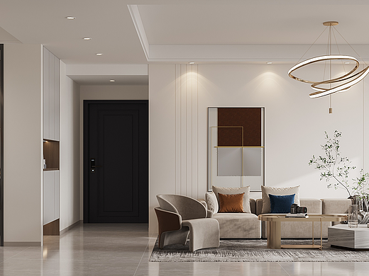 暖棕米白,现代简约融轻奢