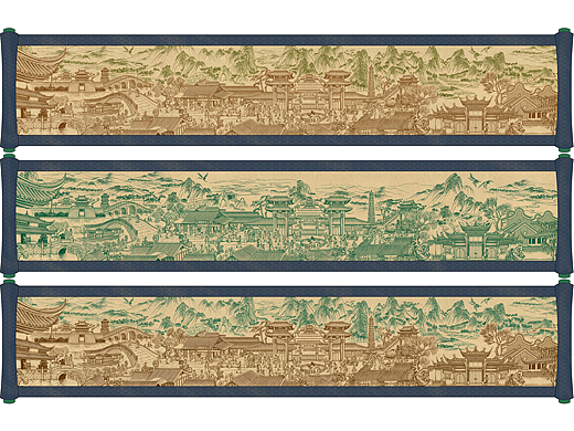 当《千里江山图》遇上《清明上河图》