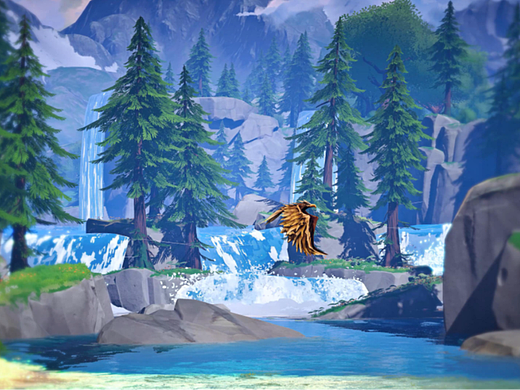 风格化开放世界游戏场景 3