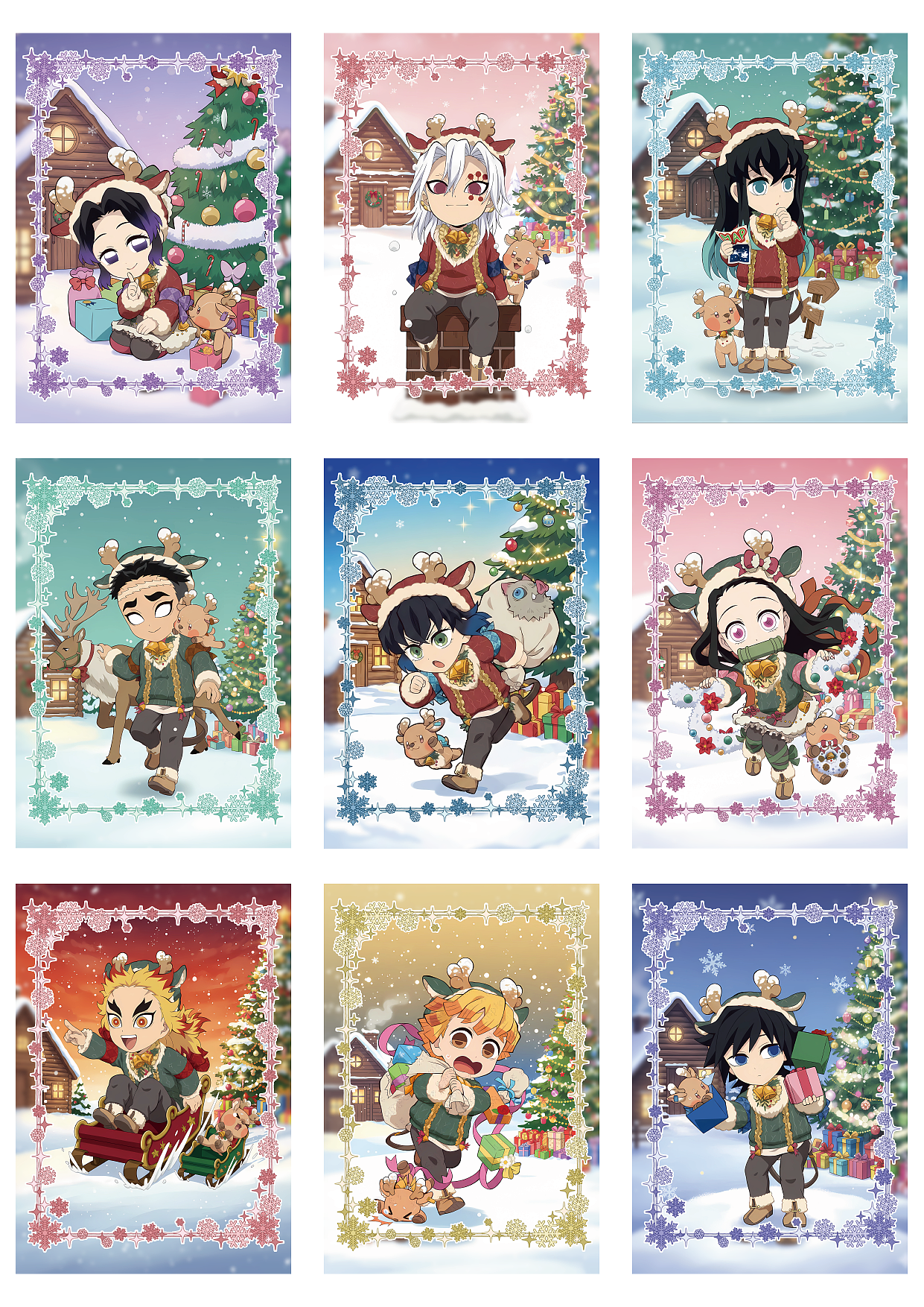 鬼灭之刃25年圣诞节人物立绘