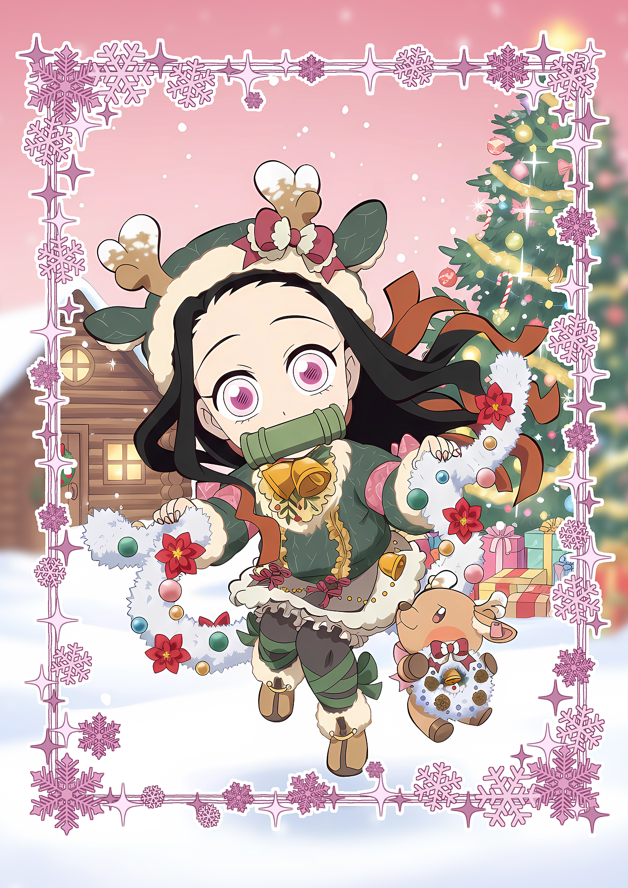 鬼灭之刃25年圣诞节人物立绘