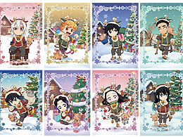 鬼灭之刃25年圣诞节人物立绘