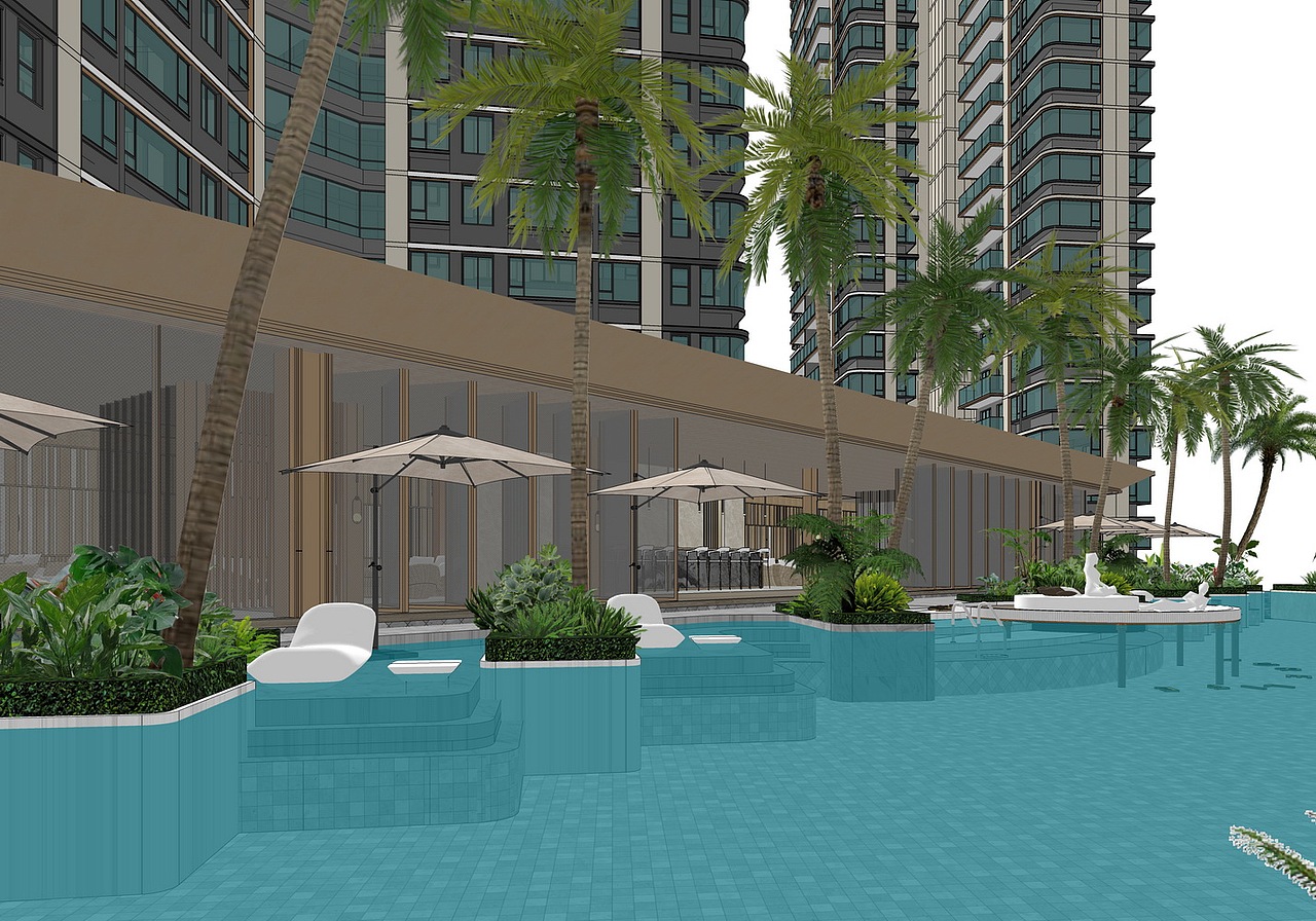 中国能建示范区景观SU模型下载