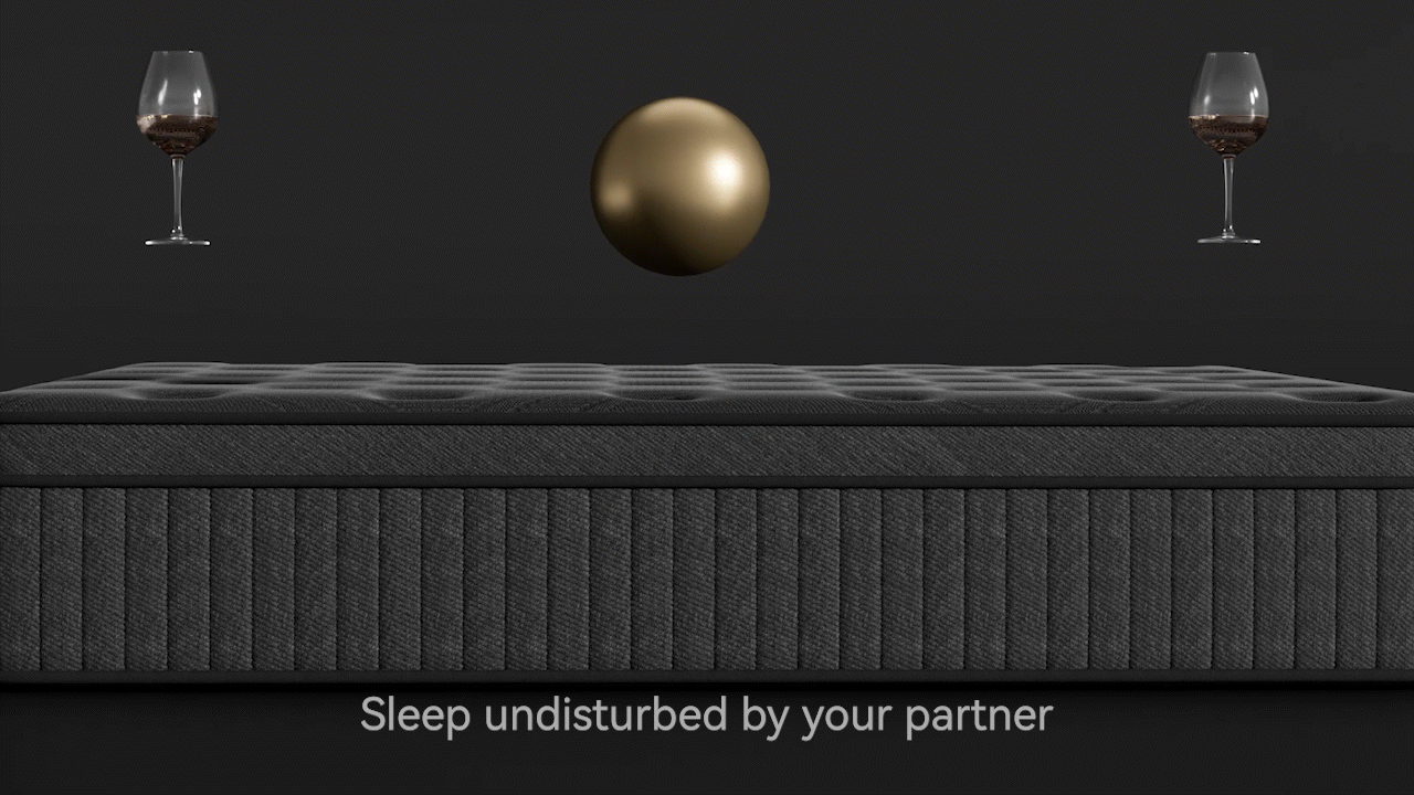 C4D床垫高级暗金风三维动画