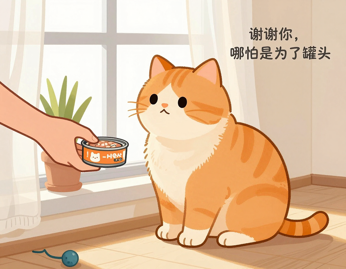 感谢不离不弃的猫（冲着罐头）（图ZMzk5NjI5MjQ0） - AI作品 - 站酷设计师ai小萌新原创素材 - 站酷ZCOOL