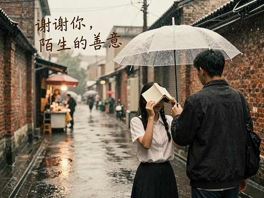 感谢陌生人递来的一把伞