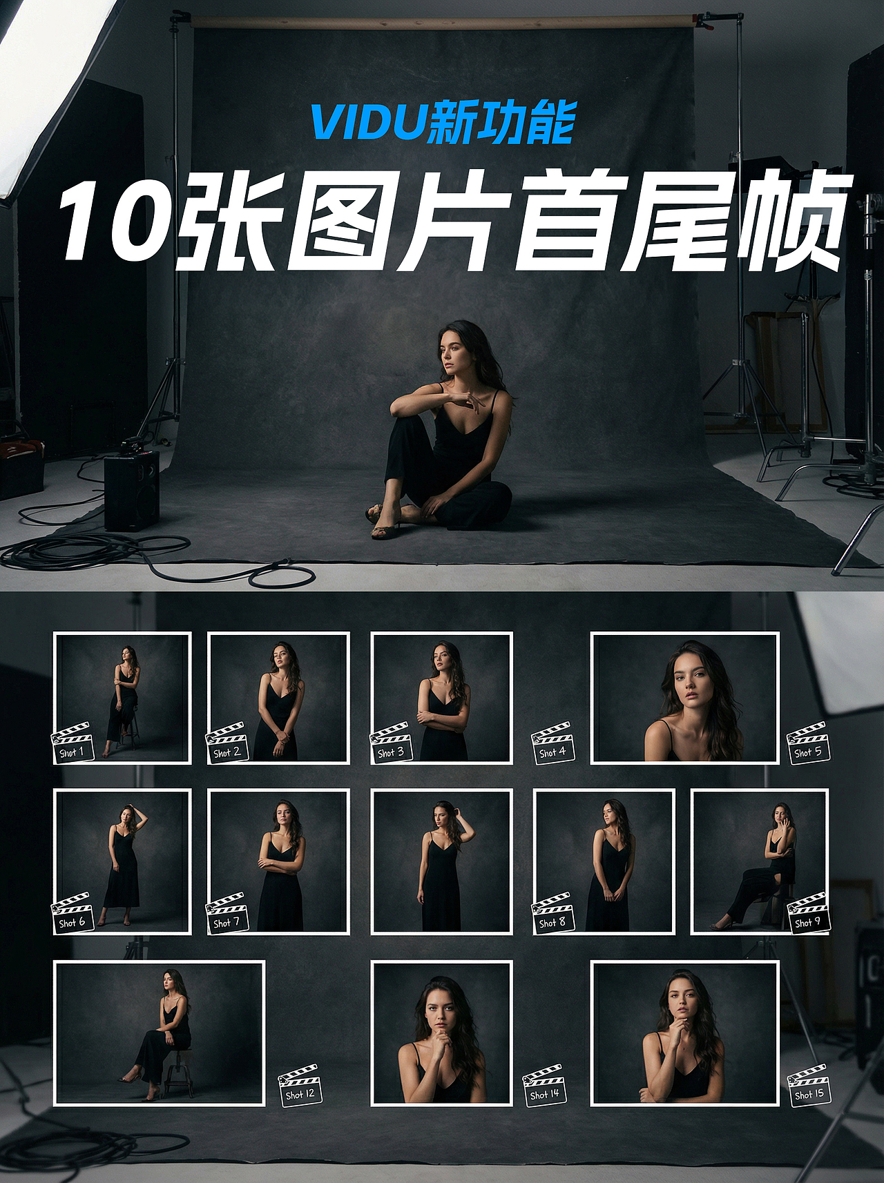 VIDU新功能，10张图首尾帧效果实测