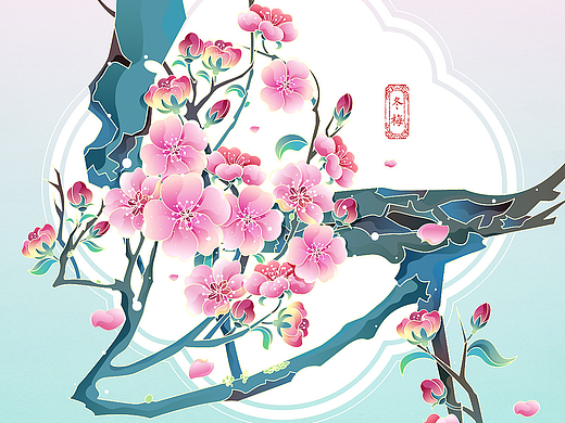 《春夏绮境——花语呢喃系列插画作品》