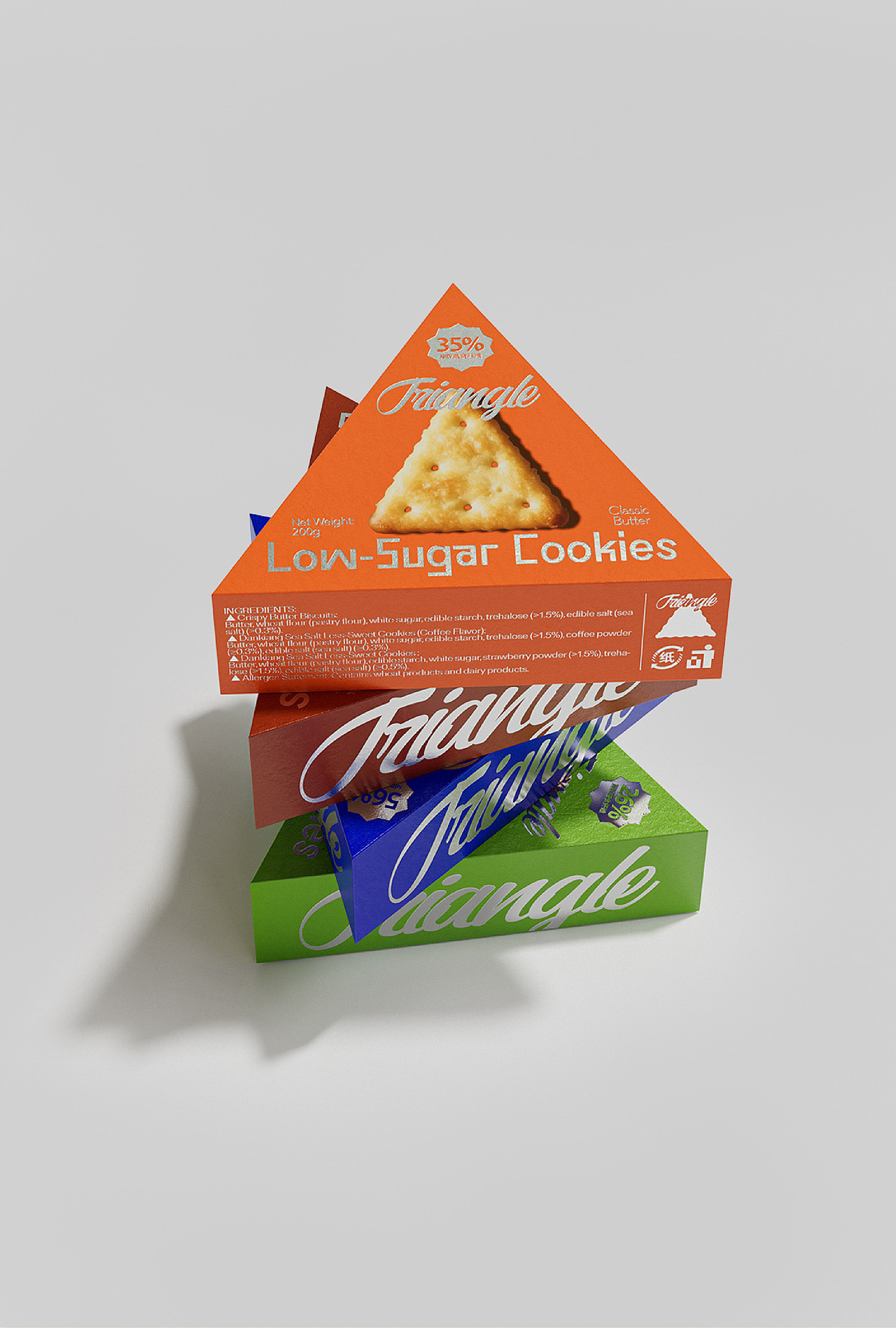 Friangle 三角薄脆饼干品牌包装设计（图ZMzk5NjQzMjIw） - 包装 - 站酷设计师磁石工作室原创素材 - 站酷ZCOOL