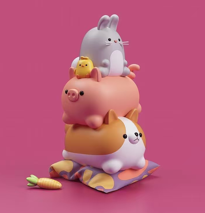 卡通动物建模渲染