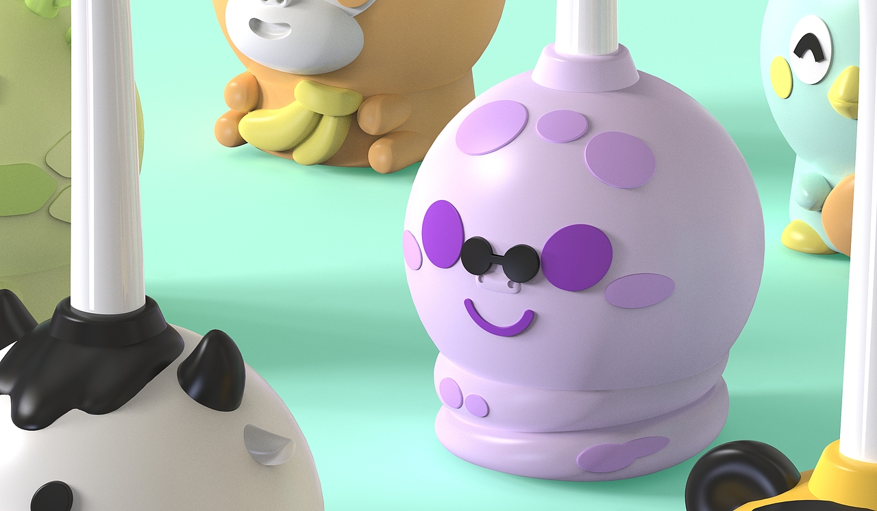 十二生肖卡通动物儿童牙刷设计（图ZMzk5NjQ2Mzcy） - 生活用品 - 站酷设计师牙刷牙具设计原创素材 - 站酷ZCOOL